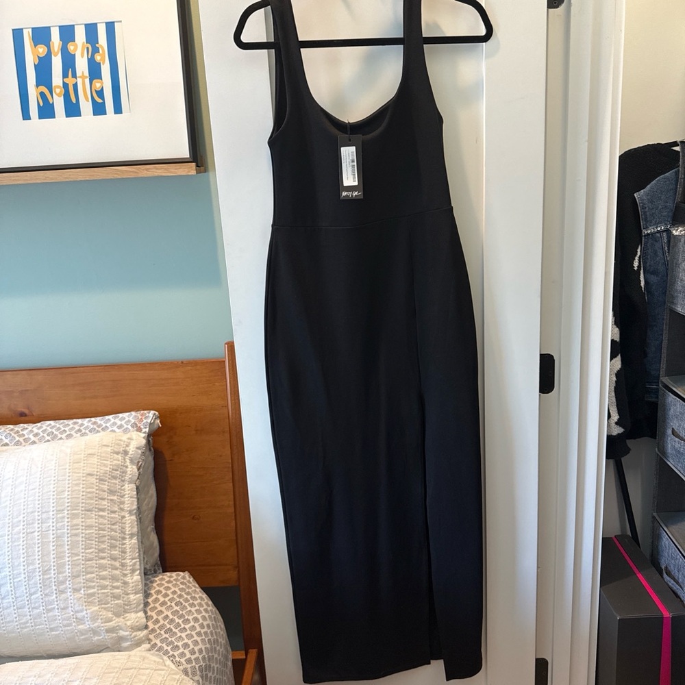 Nasty Gal Black Midi Dress